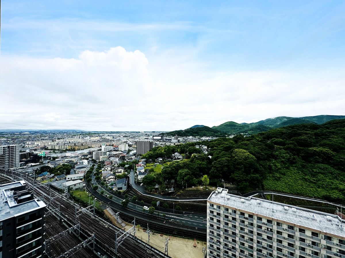 MJR熊本ザ・タワー21階・バルコニーからの眺め