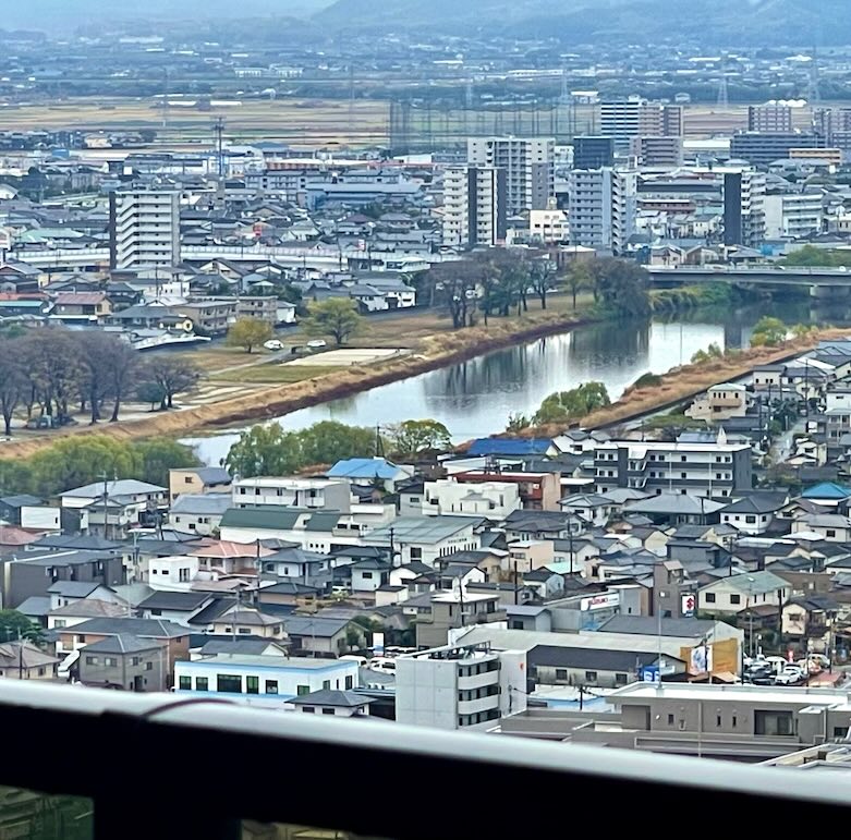 MJR熊本ザ タワー27階 バルコニーからの眺め